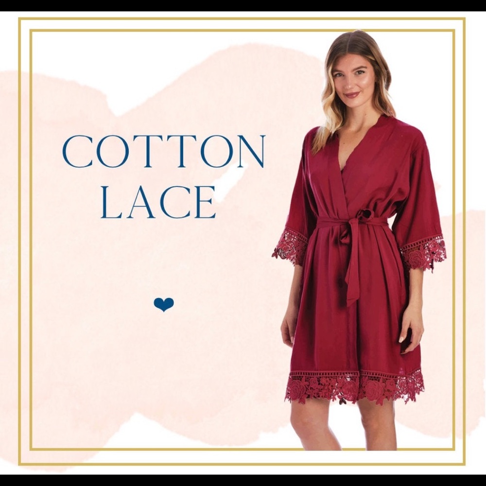 Bridesmaid lace robe